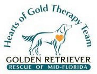 HEARTS OF GOLD THERAPY TEAM GOLDEN RETRIEVER RESCUE OF MID-FLORIDA logo