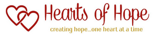 HEARTS OF HOPE CREATING HOPE...ONE HEART AT A TIME logo