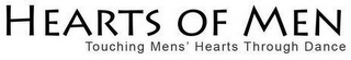HEARTS OF MEN TOUCHING MENS' HEARTS THROUGH DANCE logo