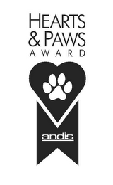 HEARTS & PAWS AWARD ANDIS logo