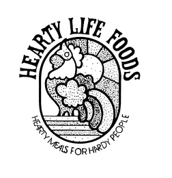 HEARTY LIFE FOODS HEARTY MEALS FOR HARDY PEOPLE logo