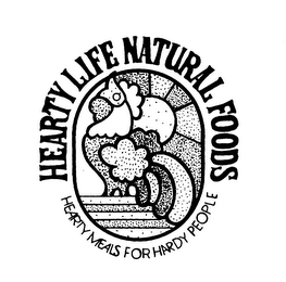 HEARTY LIFE NATURAL FOODS HEARTY MEALS FOR HARDY PEOPLE logo