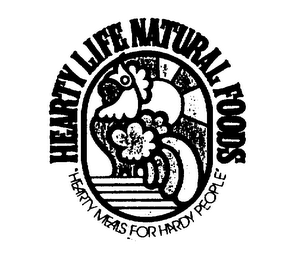 HEARTY LIFE NATURAL FOODS "HEARTY MEALSFOR HARDY PEOPLE" logo