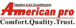 HEATING & AIR CONDITIONING AMERICAN PROCOMFORT.QUALITY.TRUST. logo