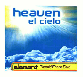 HEAVEN EL CIELO ELEMENT PREPAID PHONE CARD logo