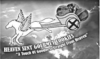 HEAVEN SENT GOURMET COOKIES "A TOUCH OF GOODNESS STRAIGHT FROM HEAVEN" logo