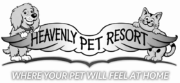 HEAVENLY PET RESORT WHERE YOUR PET WILL FEEL AT HOME logo