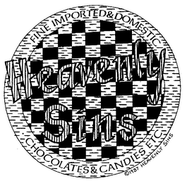 HEAVENLY SINS FINE IMPORTED & DOMESTIC CHOCOLATES & CANDIES ETC. logo