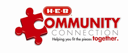H·E·B COMMUNITY CONNECTION HELPING YOU FIT THE PIECES TOGETHER. logo
