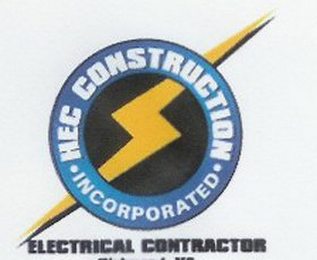HEC CONSTRUCTION · INCORPORATED · ELECTRICAL CONTRACTOR logo