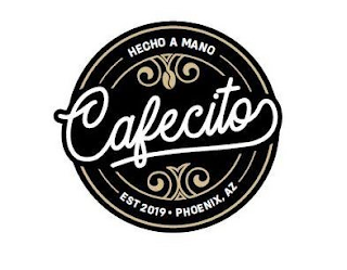 HECHO A MANO CAFECITO EST 2019 · PHOENIX, AZ logo
