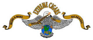 HECHO A MANO EXTREME CIGARS NICARAGUA INTERNATIONAL INC. PBT logo
