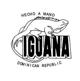 HECHO A MANO IGUANA DOMINICAN REPUBLIC logo