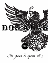 HECHO EN MEXICO DOS ALAS 100% PURO DE AGAVE logo