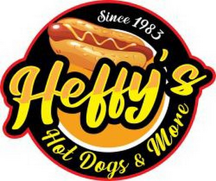 HEFFY'S HOT DOGS & MORE SINCE 1983 logo