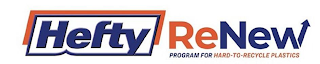 HEFTY RENEW PROGRAM FOR HARD-TO-RECYCLE PLASTICS logo