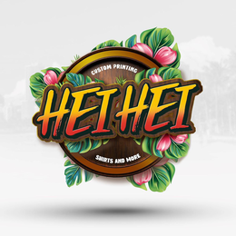 HEI HEI SHIRTS AND MORE CUSTOM PRINTING logo