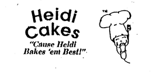 HEIDI CAKES "CAUSE HEIDI BAKES 'EM BEST!" logo