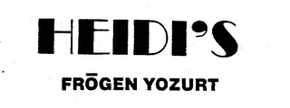 HEIDI'S FROGEN YOZURT logo
