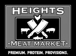 HEIGHTS MEAT MARKET PREMIUM. PROTEIN. PROVISIONS. logo