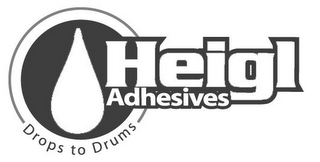 HEIGL ADHESIVES DROPS TO DRUMS logo