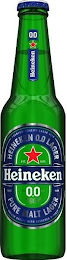 HEINEKEN 0.0 PURE MALT LAGER PREMIUM QUALITY LAGER BEER  HEINEKEN 0.0 UNIQUE RECIPE WITH HEINEKEN A-YEAST  EST. 1873 TRADE MARK logo