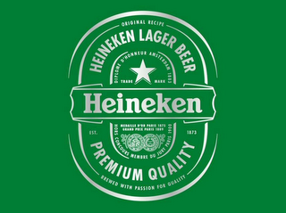 HEINEKEN EST. 1873 ORIGINAL RECIPE BREWED WITH PASSION FOR QUALITY HEINEKEN LAGER BEER PREMIUM QUALITY DIPLOME D'HONNEUR AMSTERDAM 1883 TRADE MARK HORS CONCOURS MEMBRE DU JURY PARIS 1900 MEDAILLE D'OR PARIS 1875 GRAND PRIX PARIS 1889 logo