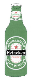 HEINEKEN LAGER BEER BREWED IN HOLLAND logo