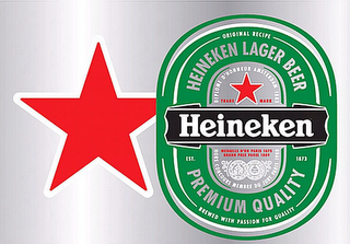 HEINEKEN LAGER BEER HEINEKEN PREMIUM QUALITY logo