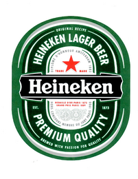 HEINEKEN LAGER BEER PREMIUM QUALITY logo