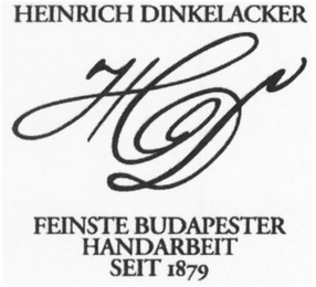 HEINRICH DINKELACKER FEINSTE BUDAPESTER HANDARBEIT SEIT 1879 HD logo