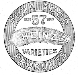 HEINZ 57 VARIETIES PURE FOOD PRODUCTS logo