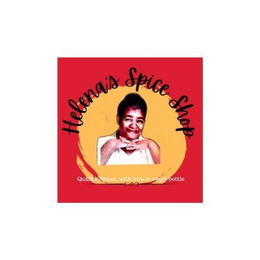 HELENA'S SPICE SHOP QUALITY SPICES, WITH LOVE IN EVERY BOTTLE logo