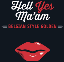 HELL YES MA'AM, BELGIAN STYLE GOLDEN logo