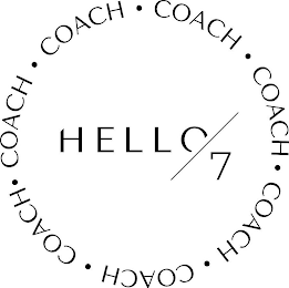 HELLO 7 COACH· COACH· COACH· COACH· COACH· COACH· COACH· logo
