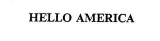 HELLO AMERICA logo
