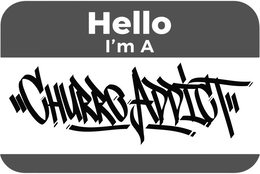 HELLO I'M A "CHURRO ADDICT" logo