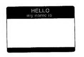 HELLO MY NAME IS logo