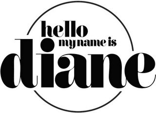HELLO MY NAME IS DIANE logo