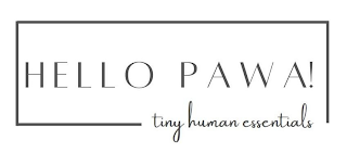 HELLO PAWA! TINY HUMAN ESSENTIALS logo