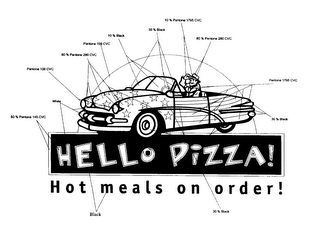 HELLO PIZZA! HOT MEALS ON ORDER! logo