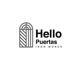HELLO PUERTAS IRON WORKS logo