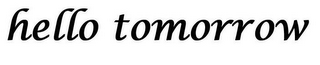 HELLO TOMORROW logo