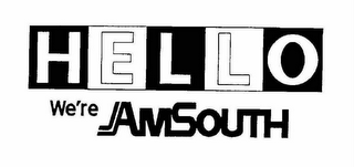 HELLO WE'RE AMSOUTH logo