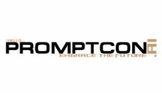 >HELLO_ PROMPTCON.AI EMBRACE THE FUTURE logo