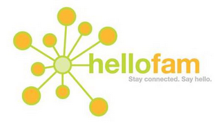 HELLOFAM STAY CONNECTED. SAY HELLO. logo