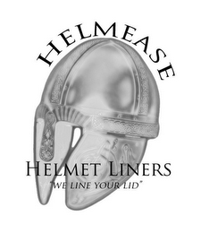 HELMEASE HELMET LINERS "WE LINE YOUR LID" logo