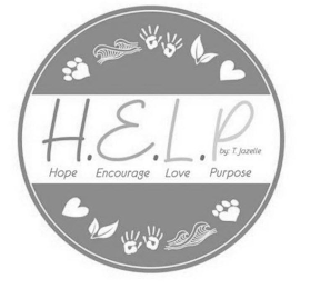 H.E.L.P. BY: T. JAZELLE HOPE ENCOURAGE LOVE PURPOSE logo