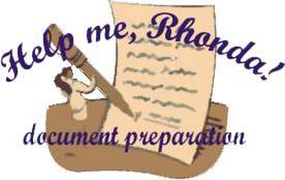 HELP ME, RHONDA! DOCUMENT PREPARATION logo
