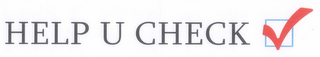 HELP U CHECK logo